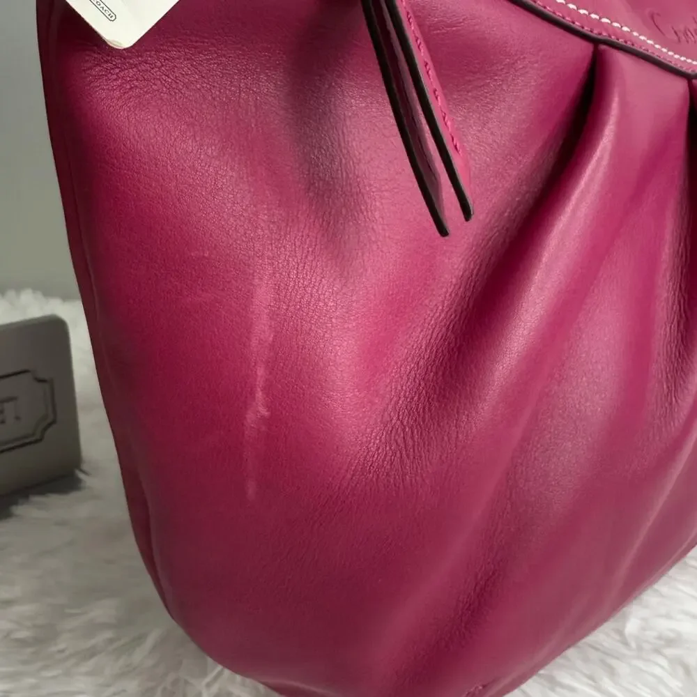 NWT y2k COACH Soho Pleated Leather Large Hobo Shoulder Bag F1373100